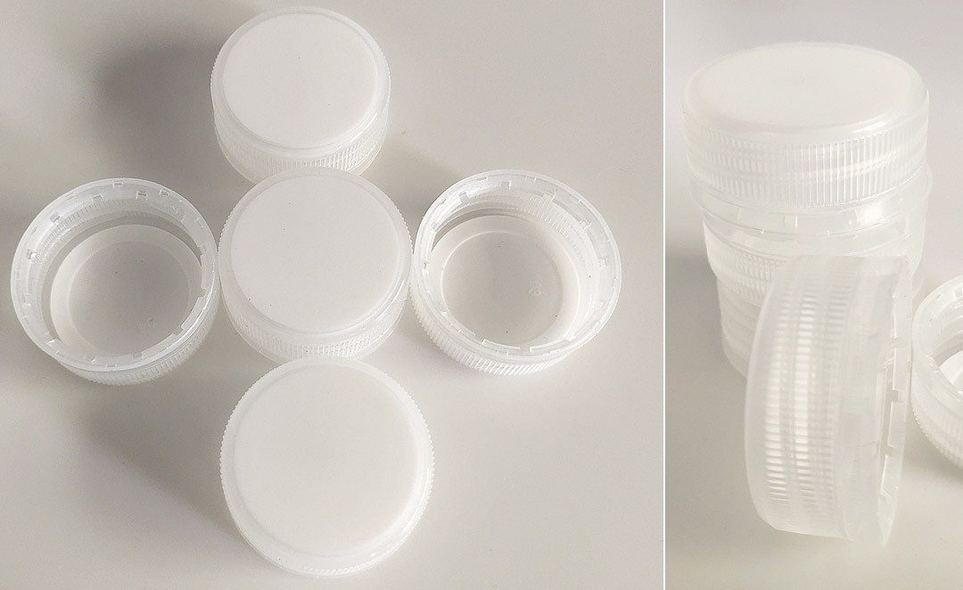 Imported materials 38mm PP high transparent drinks bottle cap mould lid with seal liner