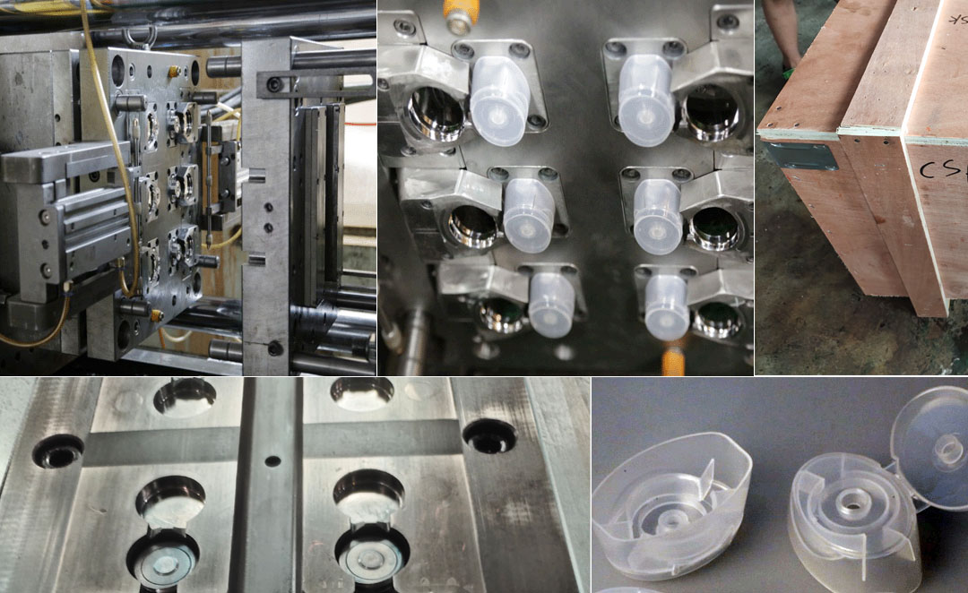 Custom Injection Mold Molding Part Flip Top Cap Mould Made Screw Plastic Mould Base Injection Machine Cap Moulds